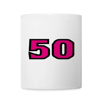50. 50 JAHRE. 50-JÄHRIGES JUBILÄUM. 50-JÄHRIGES JUBILÄUM. - Tasse - Weiß - Vorne