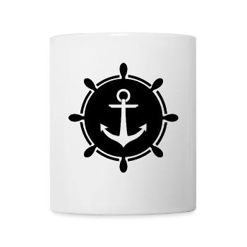Anchor steering wheel - Tasse - Weiß - Vorne