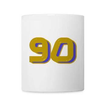 90. 90 JAHRE. 90. JAHRESTAG. 90-JÄHRIGES JUBILÄUM. - Tasse - Weiß - Vorne