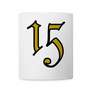15. 15 ANS. 15e ANNIVERSAIRE. ANNIVERSAIRE 15 ANS. - Mug blanc - blanc - Devant