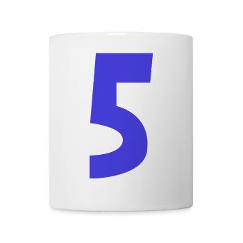 5. 5 JAHRE. 5-JÄHRIGES JUBILÄUM. 5-JÄHRIGES JUBILÄUM. 5 - Tasse - Weiß - Vorne