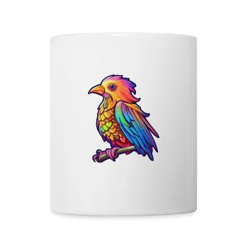 Kuckuck buntes Aquarell Cartoon Kawaii Tier - Tasse - Weiß - Vorne