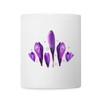 Krokusse Frühling Frühlingsanfang - Tasse - Weiß - Vorne