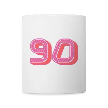 90. 90 JAHRE. 90. JAHRESTAG. 90-JÄHRIGES JUBILÄUM. - Tasse - Weiß - Vorne