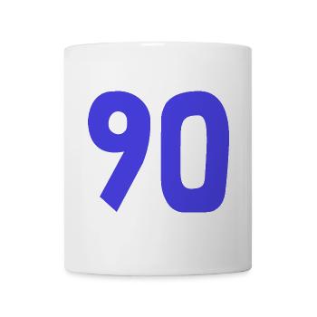 90. 90 JAHRE. 90-JÄHRIGES JUBILÄUM. 90-JÄHRIGES JUBILÄUM. - Tasse - Weiß - Vorne