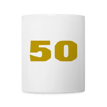 50. 50 JAHRE. 50-JÄHRIGES JUBILÄUM. 50-JÄHRIGES JUBILÄUM. - Tasse - Weiß - Vorne