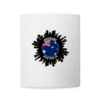 Brisbane Skyline Australien Flagge Reise Souvenir - Tasse - Weiß - Vorne