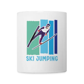 Ski Springen Skispringen - Tasse - Weiß - Vorne