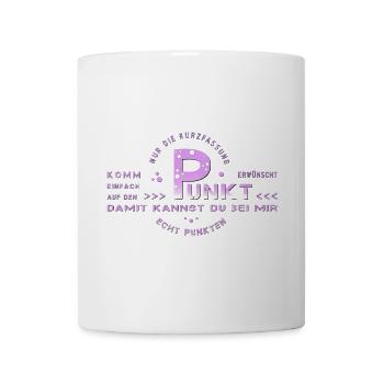 auf den Punkt - Tasse - Weiß - Vorne