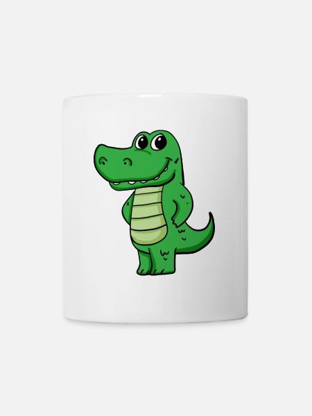 Krokodil - Tasse - Weiß