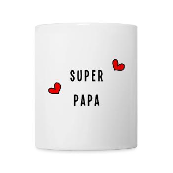 SUPER PAPA. PAPA - Tasse - Weiß - Vorne