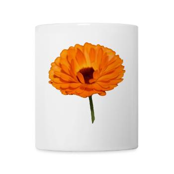 Ringelblume Ringelblumen orangene Blume Calendula - Tasse - Weiß - Vorne
