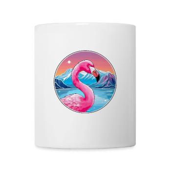 Flamingo Aquarell Cartoon Kawaii Haustier Tier Colo - Tasse - Weiß - Vorne