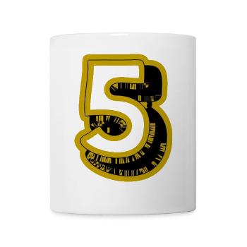 5. 5 JAHRE. 5-JÄHRIGES JUBILÄUM. 5-JÄHRIGES JUBILÄUM. 5. - Tasse - Weiß - Vorne