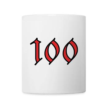 100. 100 YEARS. 100th ANNIVERSARY. BIRTHDAY 100 - Mug - white - Front