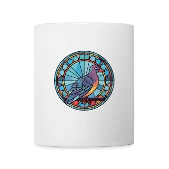 Taube buntes Aquarell Tier Haustier Illustration - Tasse - Weiß - Vorne