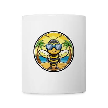 Biene Lustige Cartoon Sommer Strand Sonnenbrille Aufkleber - Tasse - Weiß - Vorne