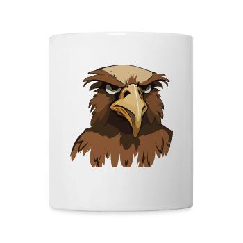 Lustige Adlerkopf Cartoon Illustration - Tasse - Weiß - Vorne