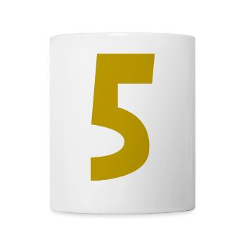 5. 5 JAHRE. 5-JÄHRIGES JUBILÄUM. 5-JÄHRIGES JUBILÄUM. 5 - Tasse - Weiß - Vorne