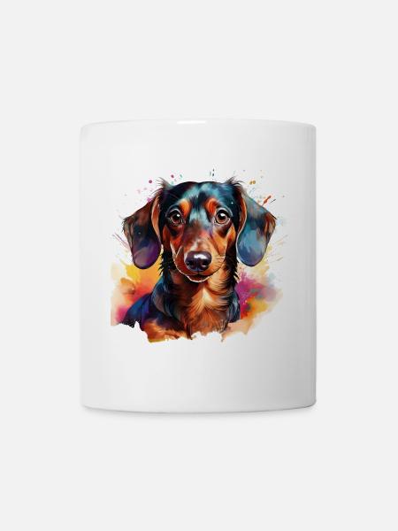 Dackel - Tasse - Weiß