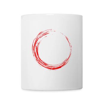 Kreis Design Style Neu Rot - Tasse - Weiß - Vorne