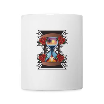 Schicksalhafte Sanduhr Rosenkranz - Tasse - Weiß - Vorne