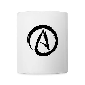 Atheismus Symbol Atheist Bürste Geschenk - Tasse - Weiß - Vorne
