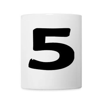 5. 5 JAHRE. 5-JÄHRIGES JUBILÄUM. 5-JÄHRIGES JUBILÄUM. 5. - Tasse - Weiß - Vorne