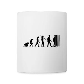 Evolution Barcode - Vom Affen zum Strichcode - Tasse - Weiß - Vorne