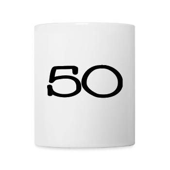 50. 50 JAHRE. 50. JAHRESTAG. 50-JÄHRIGES JUBILÄUM. - Tasse - Weiß - Vorne