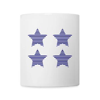 STERN. STERNE. STERN. STERNE. FEST. JAHRESTAG - Tasse - Weiß - Vorne