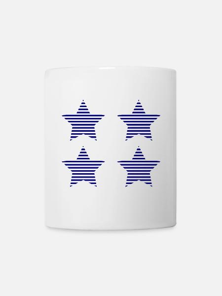 STERN. STERNE. STERN. STERNE. FEST. JAHRESTAG - Tasse - Weiß