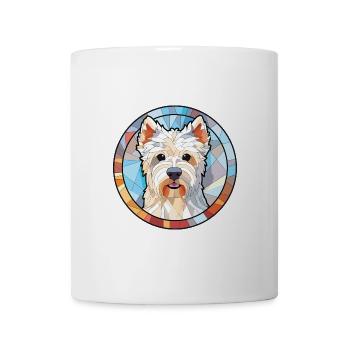 West Highland White Terrier Hunderasse Aquarell - Tasse - Weiß - Vorne