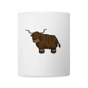 Scottish Highland Cattle - Tasse - Weiß - Vorne