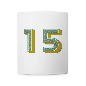15. 15 JAHRE. 15. JAHRESTAG. 15-JÄHRIGES JUBILÄUM. - Tasse - Weiß - Vorne