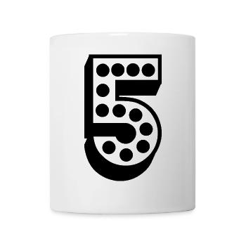 5. 5 JAHRE. 5-JÄHRIGES JUBILÄUM. 5-JÄHRIGES JUBILÄUM. 5. - Tasse - Weiß - Vorne