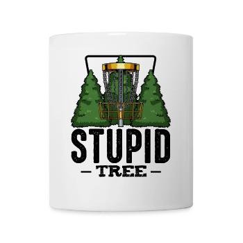 Stupid Tree Disc Golf saying Frisbee gift - Mug - white - Front
