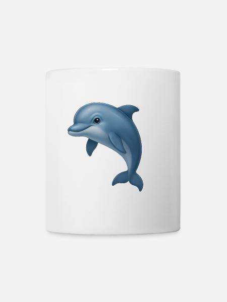 Delfinliebe – frei & verspielt - Tasse - Weiß