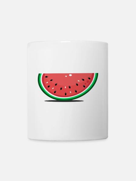 Wassermelone Design Scheibe - Tasse - Weiß