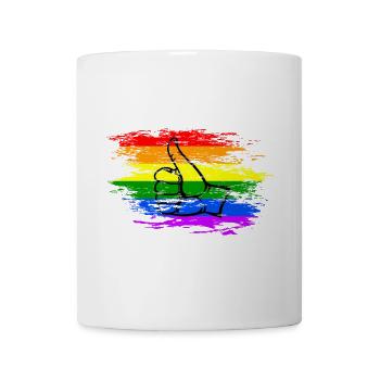 Regenbogen Flagge alles klar Symbol used - Tasse - Weiß - Vorne