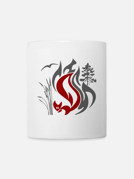Waldbrandgefahr Zeichen Eichhörnchen frei - Tasse - Weiß