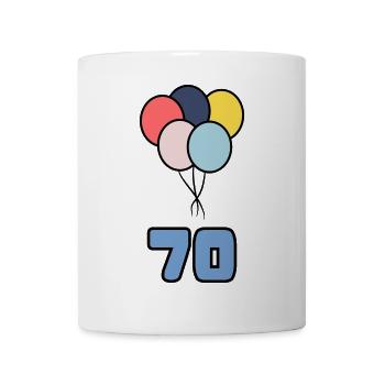 70. 70 JAHRE. 70-JÄHRIGES JUBILÄUM. GEBURTSTAG 70 JAHRE. - Tasse - Weiß - Vorne