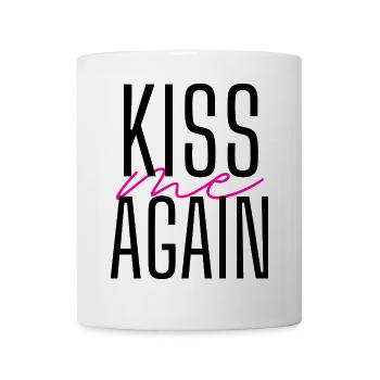 Ich liebe dich küss mich wieder Lippen Geschenk - Tasse - Weiß - Vorne
