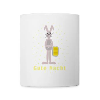 gute Nacht Schlafshirt Hase - Tasse - Weiß - Vorne