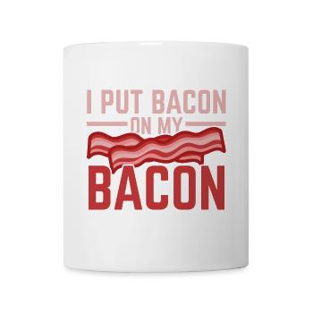 Ich lege Speck auf meinen Speck Fleischliebhaber S - Tasse - Weiß - Vorne