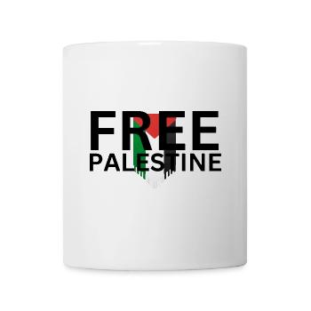 Free Palestine - Tasse - Weiß - Vorne