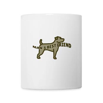 Man's best Friend - Hund Silhouette - Tasse - Weiß - Vorne