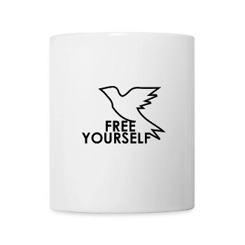 Reiselustige Taube Weltenbummler - Tasse - Weiß - Vorne