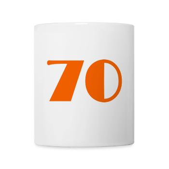 70. 70 JAHRE. 70-JÄHRIGES JUBILÄUM. GEBURTSTAG 70 JAHRE. - Tasse - Weiß - Vorne