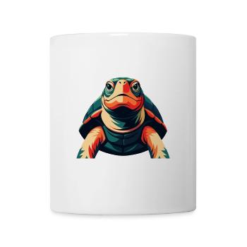 Turtle Cartoon Character Colorful Pet Animal - Mug - white - Front